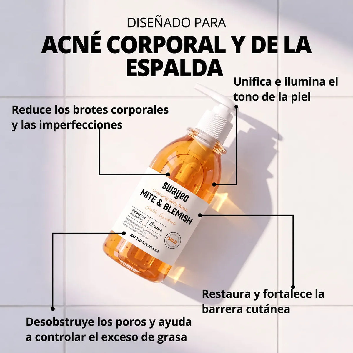 Gel de ducha antiacné Swayeo